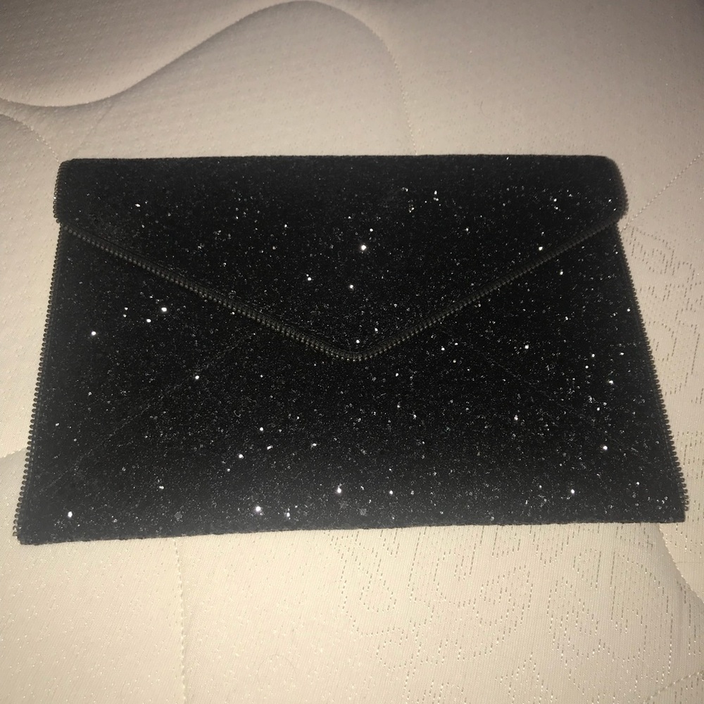 NWT Rebecca Minkoff Glitter Leo Envelope Clutch